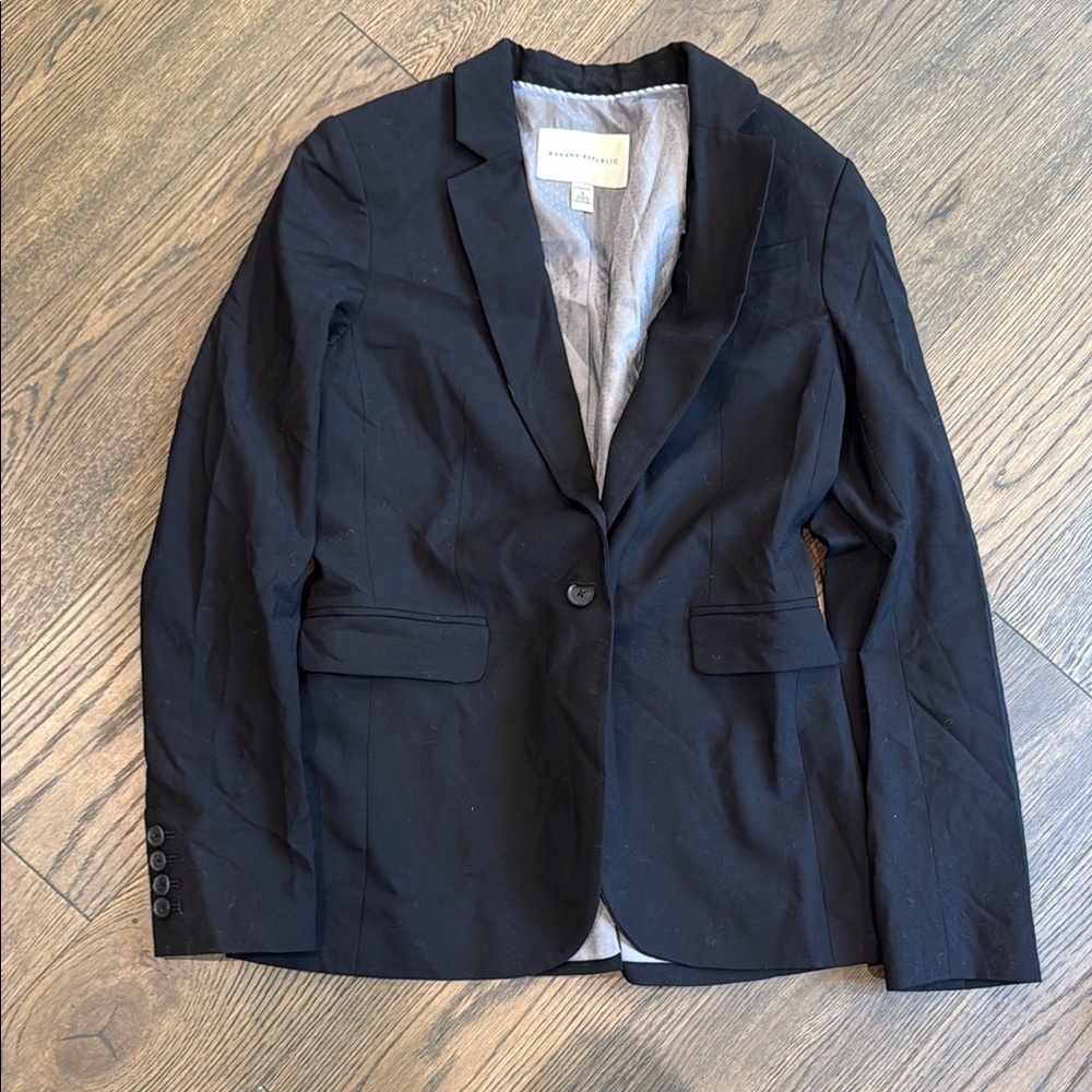 Banana Republic Black Blazer Modern Fit Suit Jacket